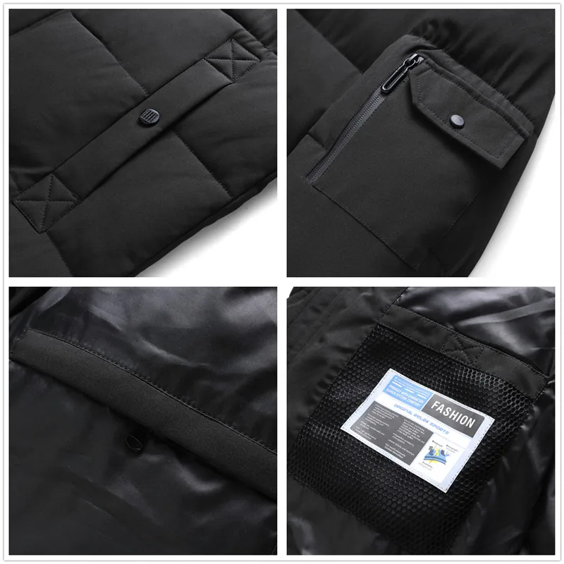 Длинная зимняя куртка размера плюс 8XL 7XL 6XL 5XL Мужская брендовая одежда мужское