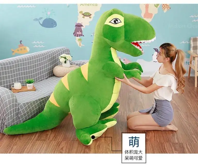 60 см/90 см мультяшный динозавр плюшевые игрушки хобби огромный тираннозавр рекс плюшевые куклы мягкие игрушки для детей Мальчики Классические игрушки - Цвет: 60cm
