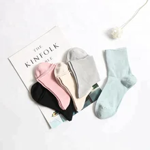 DONG AI/5 пар, однотонные женские носки в стиле ретро крученый шелк, удобные носки Harajuku, модные носки ярких цветов для женщин