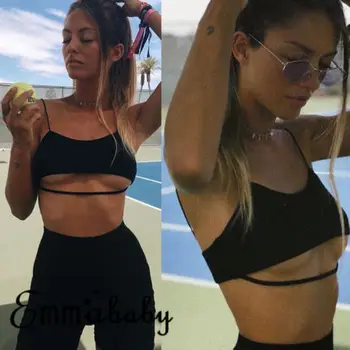 

New Hot Women Fitness Workout Activewear 2 Pieces Top Leggings Set