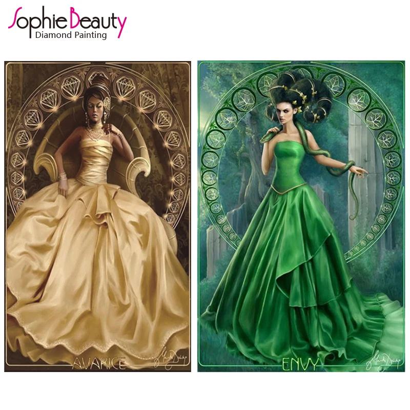 

2017 Sophie Beauty Needlework Embroidery Diy Diamond Painting Cross Stitch Picture Full Square Graceful Handmade Mosaic Kit