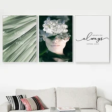 Surrealism Woman Flower Wall Art Canvas Painting Nordic Posters And Prints Wall Pictures For Living Room Scandinavian Home Decor surrealism