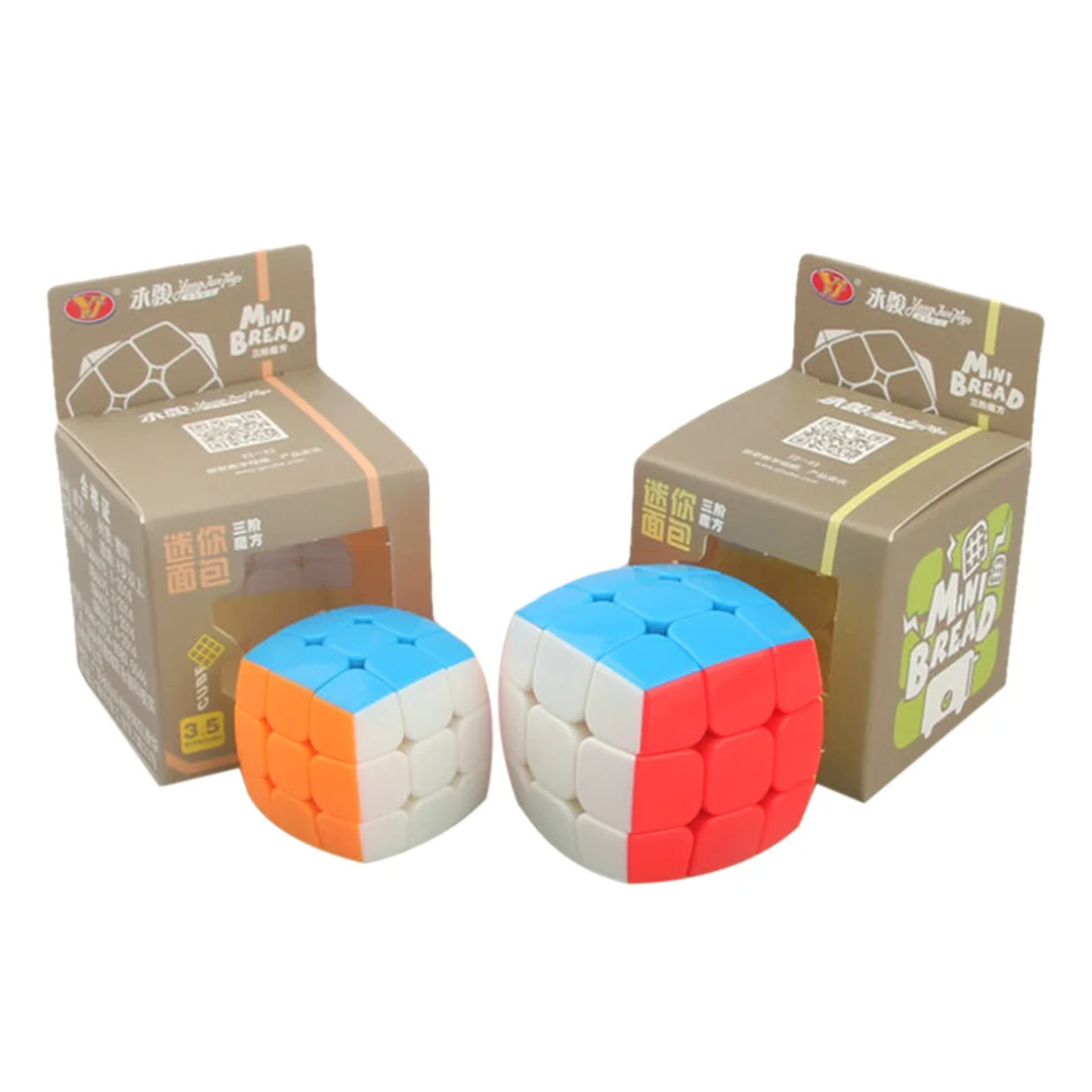 YJ yongjun 3x3x3 Мини Хлебница 35 мм 45 мм пилованный магический куб без наклеек головоломка на скорость красочные игрушки для детей мальчиков и взрослых