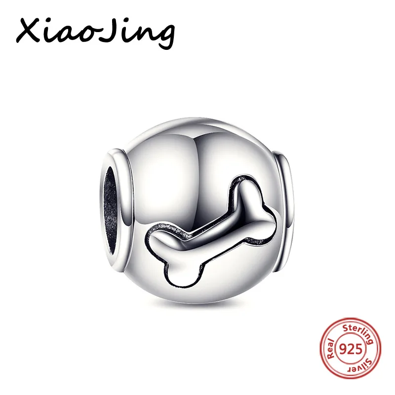 

Original guarantee 925 sterling silver dog bone charm Fits European Pandora Charm Bracelet