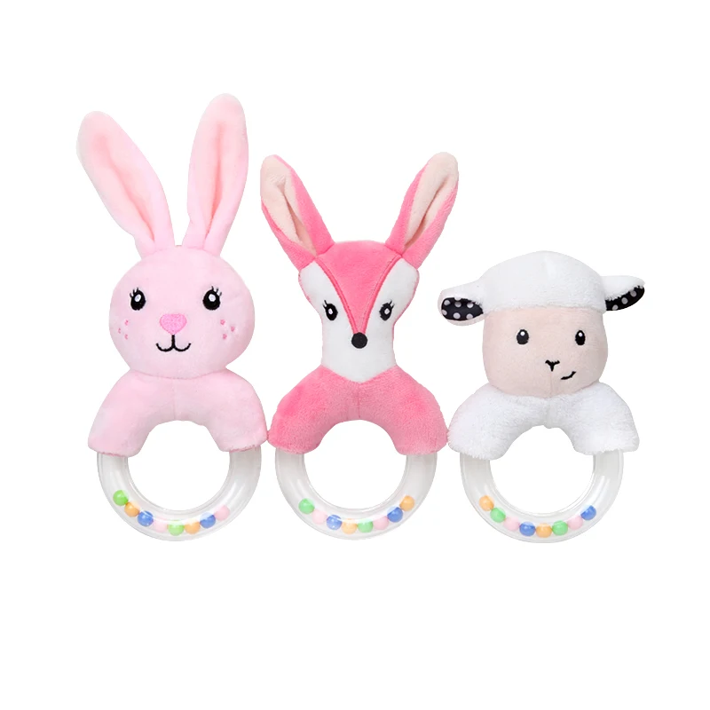 

Cute Baby Rattle Toys Rabbit Plush Baby Cartoon Bed Toys for baby toys 0-12 months Educational baby rattle Toy Rabbit Hand Bells