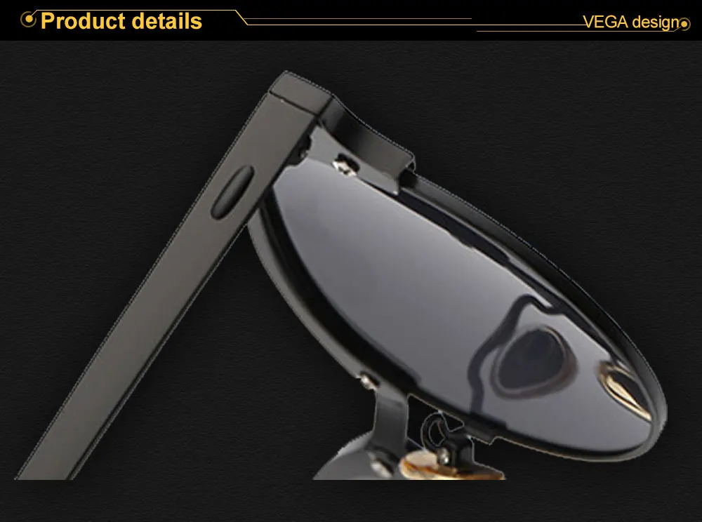 VEGA Eyewear Circle Vintage Sunglasses Polarized Women Semi-Rimless Ladies Designer Sunglass Hipster Glasses Aluminium 185  (1)