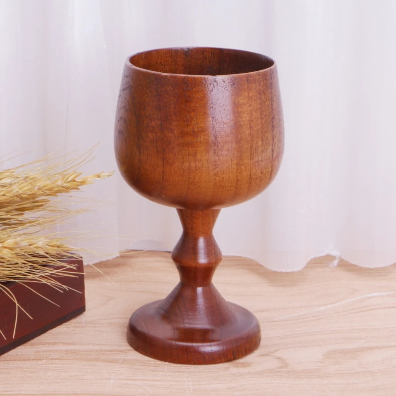 Винтажный деревянный бокал для вина ручной работы портативный пивной чай кофе