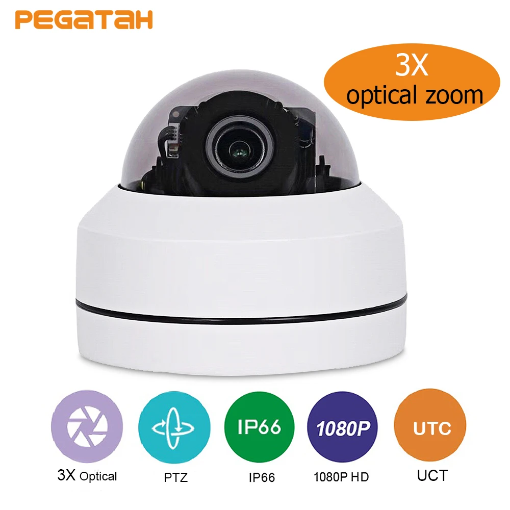 

New 2.5inch AHD TVI CVI CVBS 2MP Starlight Mini IR PTZ Night Vision Zoom Lens Dome Camera With 3x Optical Motorized