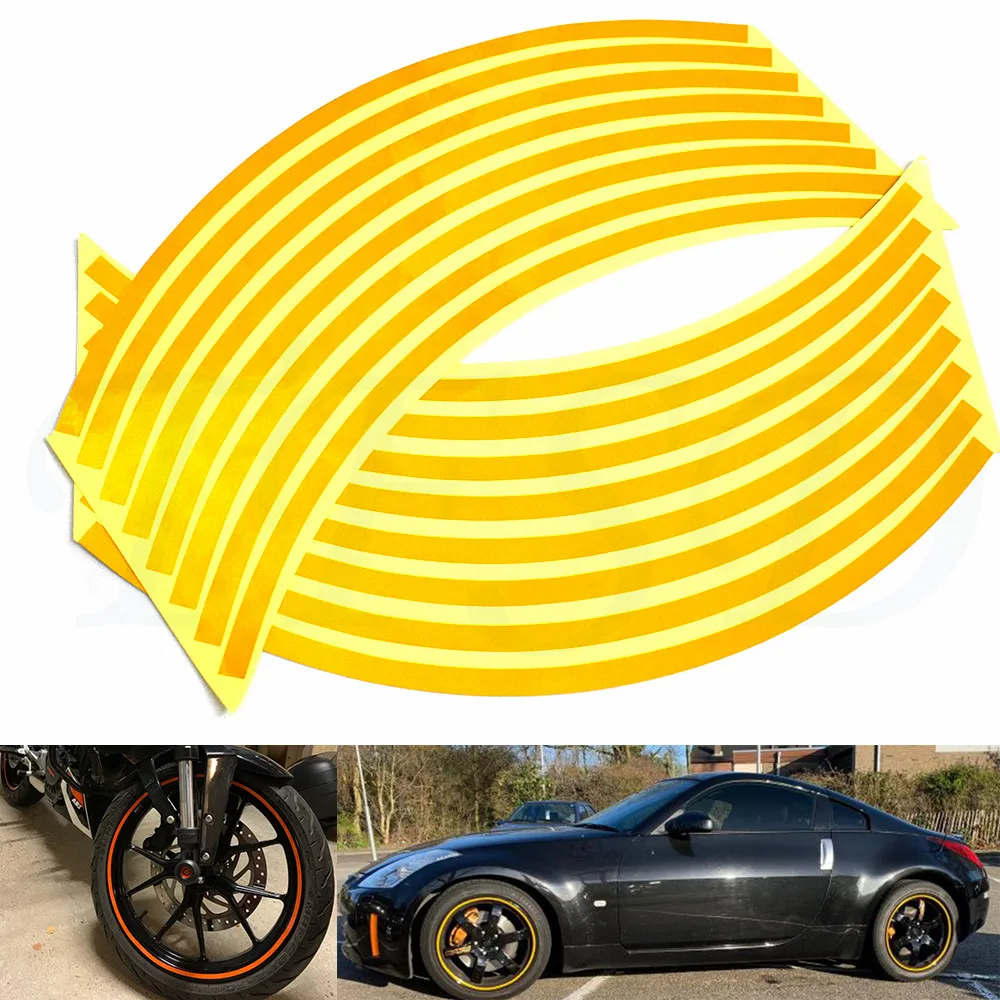 

Car motorcycle Tire Rim Stickers 17"-19" Reflective Car-Covers Tape Wheel Tyre Sticker Decors For Kawasaki ZX6R/636 ZX10R Z1000