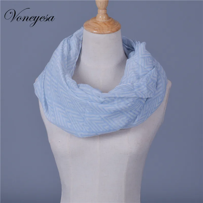 Для женщин с Снуд шарф печатных геометрическая леди кольцо Loop 2017 трубчатые шарфы