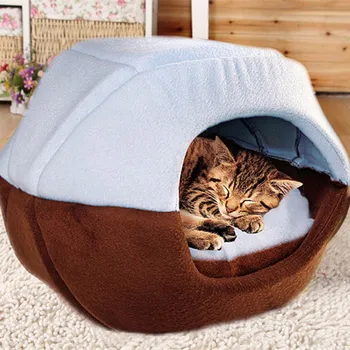 

cat dog bed Warm Soft house Kennel for Small Dogs Chihuahua Yorkies Sleeping Bag removable cushion Cama Perro pet product M L