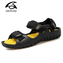 Новинка; летние мужские сандалии из натуральной кожи; Повседневная обувь в деловом стиле; высококачественные пляжные сандалии; мужские кроссовки