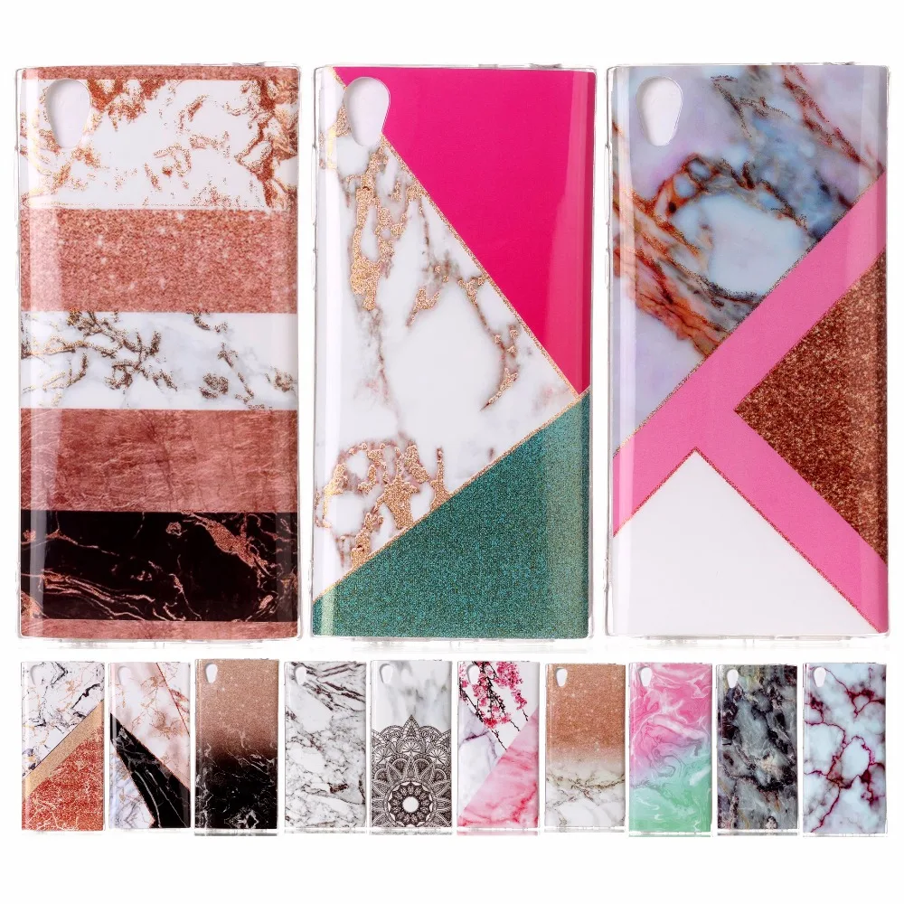 for Fundas Sony Xperia L1 Phone Case 5.5 Coque Ultra Thin Cover Silicon Back Covers Marble TPU Soft |