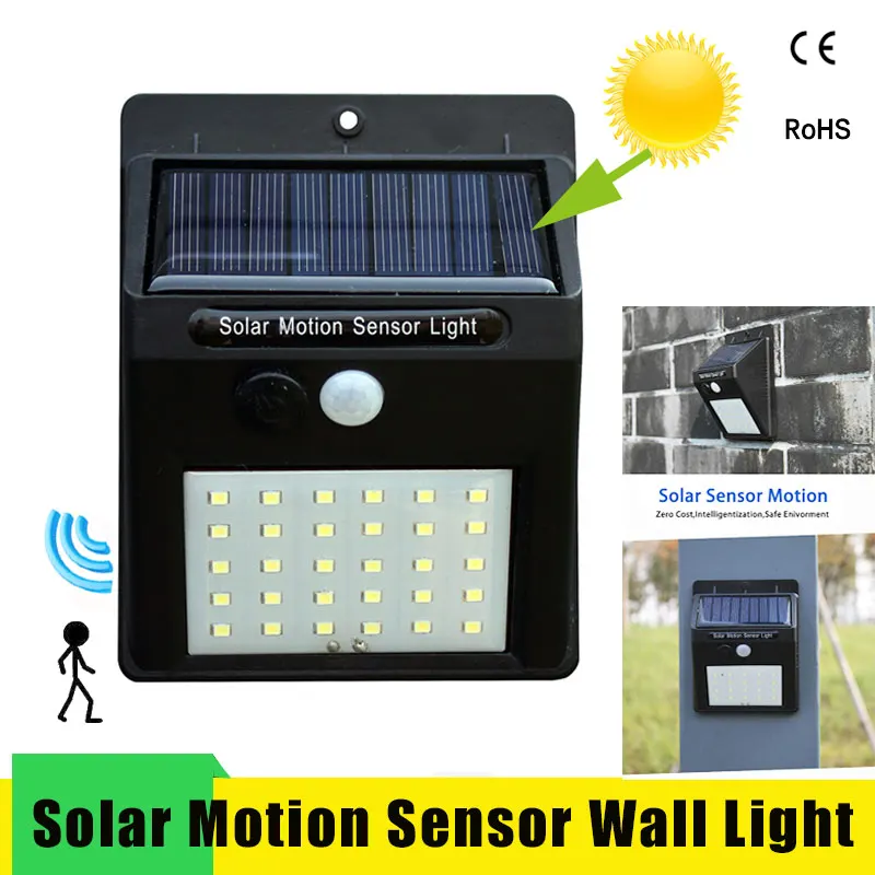 

Led Solar Night Light PIR Motion Sensor Wall Light Waterproof 16/20/25/30 LEDs Energy Saving Outdoor Garden Security Solar Lamp
