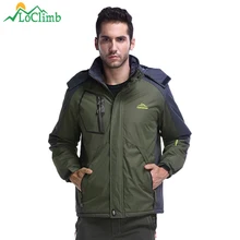 LoClimb L-8XL Толстая флисовая подкладка Лыжная Мужская походная куртка водонепроницаемая Спортивная куртка треккинг Кемпинг Мужская ветровка, AM196