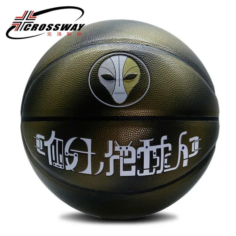 

Durable Leather Basketball Ball Alien Pattern High Quality Genuine PU Material Size 7 Professional Basketball