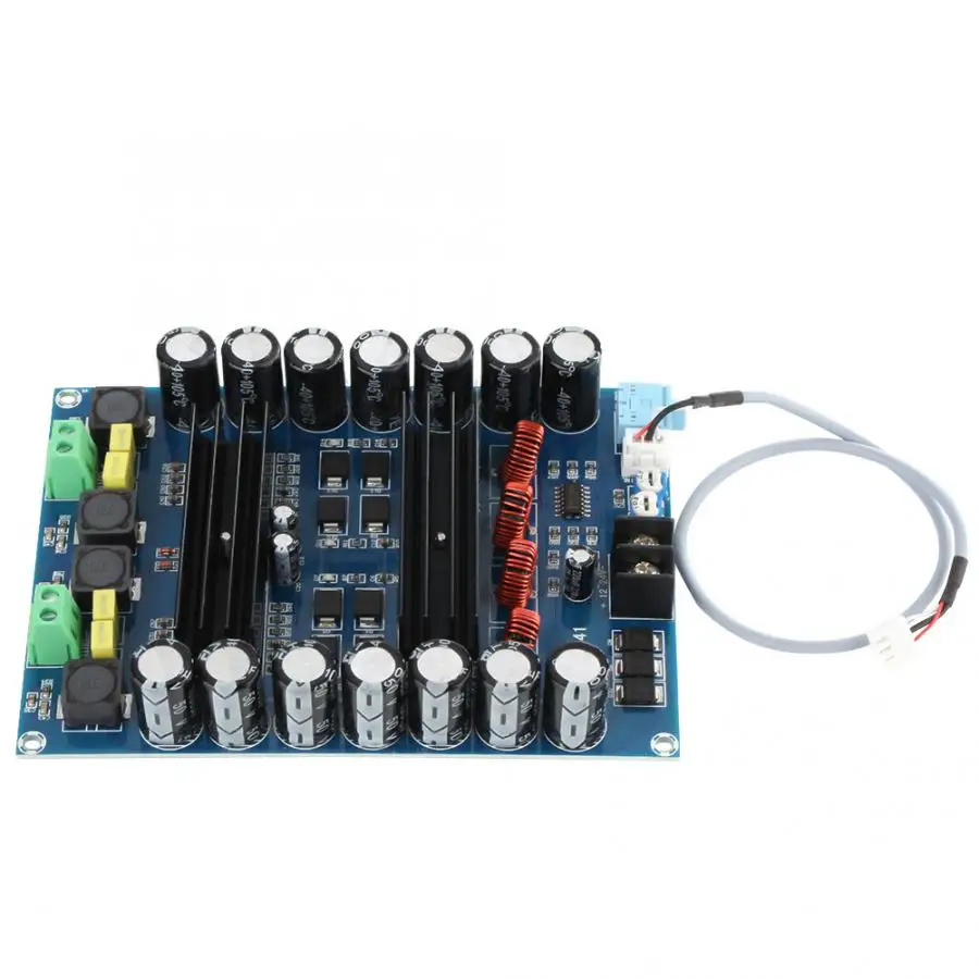 

DC 12V 24V TPA3116D2 2*150W Digital Audio Amplifier Board 2 Channel with Boost Power Amplifier Board Switch Caps