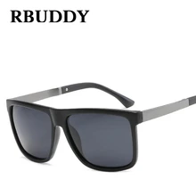 RBUDDY, квадратные солнцезащитные очки, мужские, поляризационные, брендовые, дизайнерские, для вождения, солнцезащитные очки, Ретро стиль, водительские, мужские, солнцезащитные очки для мужчин