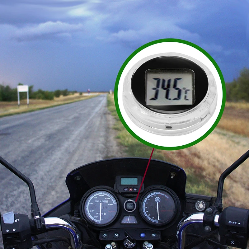 AOZBZ универсальный мотоцикл цифровой термометр Цельсия водонепроницаемый Кронштейн для мотоцикла цифровой термометр