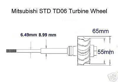 Kinugawa Turbo колесо турбины для Mitsubishi STD TD06 T618Z w/12 лезвия