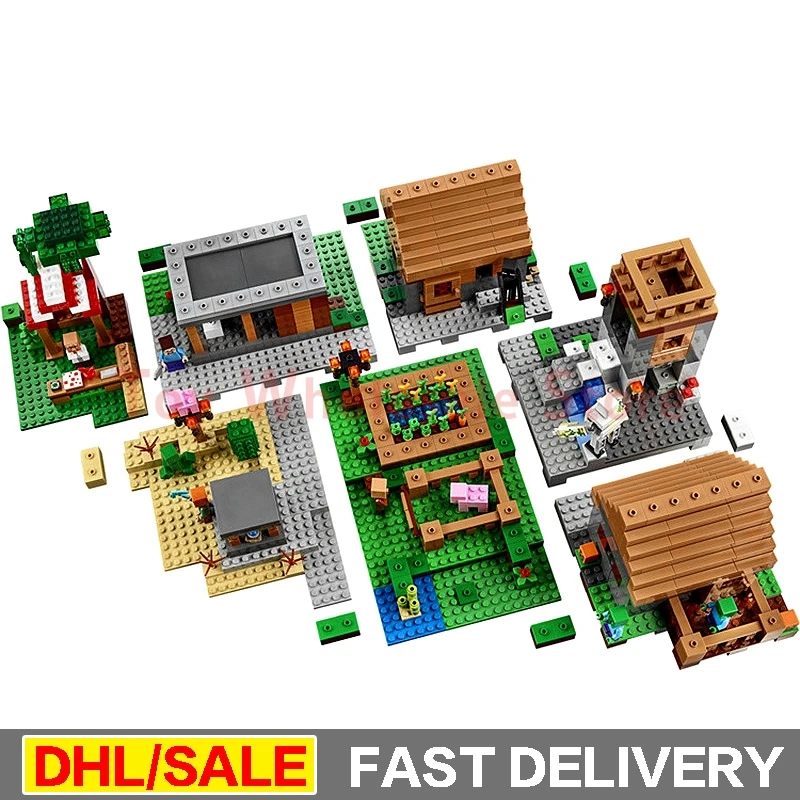 

LEPIN 18008 1673PCS Mine Craft series The Village Set Children Educational Building Blocks Bricks Toys Model Clone 21128
