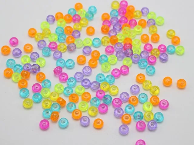 1000 Разноцветные Акриловые Крошечные бусины 5X3 мм для детей Kandi Craft