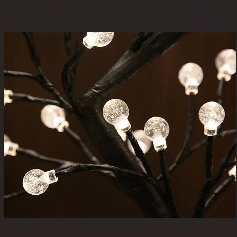 Рождественский цветок сакуры стол карликовое дерево светодиодный светильник стол веточка светильник вечерние украшения для дома