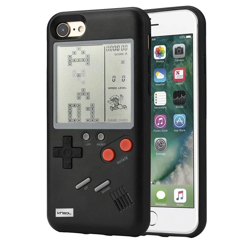 Khisol Ретро GB Gameboy Tetris чехол для телефона s для iPhone 6 6S 7 8 Plus Мягкий PC силиконовый чехол для телефона чехол для игровой консоли для Iphone X
