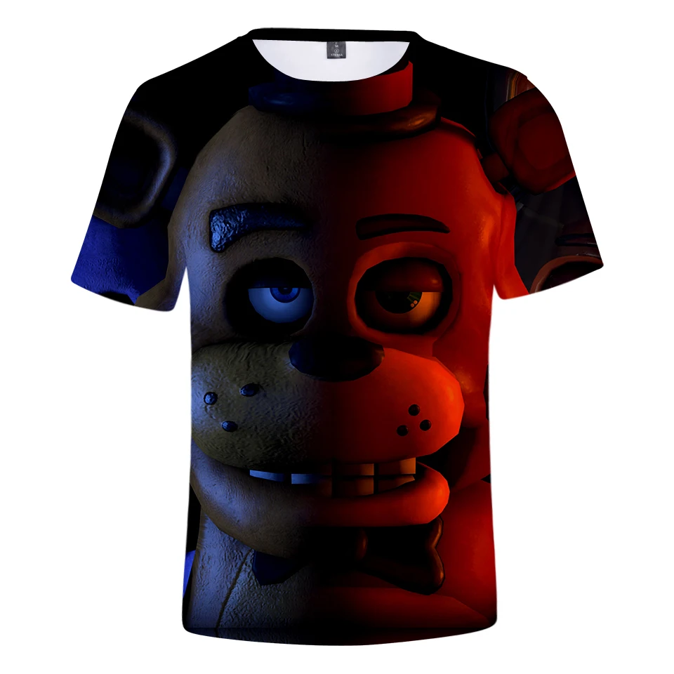 Five Nights at Freddy/футболка с 3D принтом для женщин, мужчин и детей, модные летние футболки с короткими рукавами, повседневная одежда на заказ