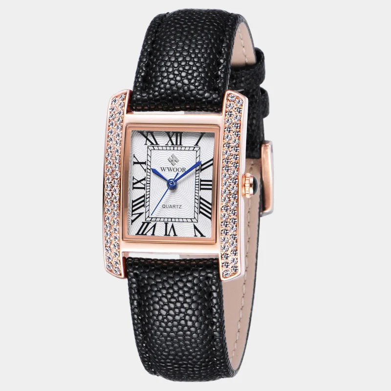 Часы женские кварцевые водонепроницаемые с квадратным ремешком|montre brand|montre