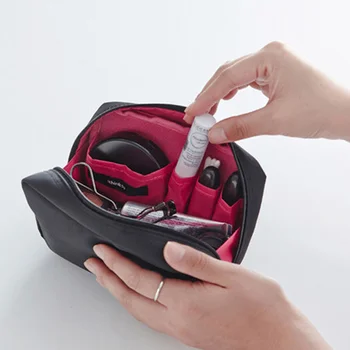 

JJDXBPPDD Cosmetic Bag Women Cosmetic Makeup Bag Brush Case Black Waterproof Professional Travel Organizer Make Up Toiletry Kit