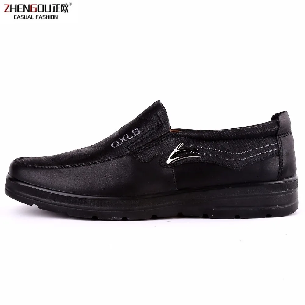 

zhengou Qiyhong New Trademark Size 38-47 Upscale Casual Fashion Leather For Men Summer Men's Flat Shoes Dropshipping