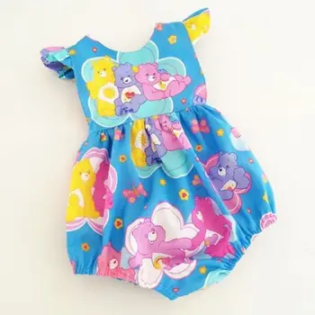 

Baby Girl Summer Cartoon Flying Sleeve Budysuit Clothes Newborn Baby Girls Animal Printed Bodysuit Jumpsuit Sets Summer Clothes