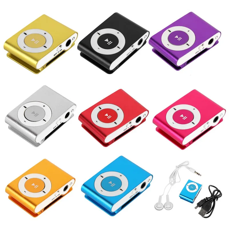 8 видов цветов портативный мини Mp3 музыкальный плеер Поддержка Micro TFCard слот USB MP3
