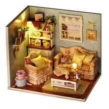 YunNaSi DIY Кукольный дом мебель ручная модель Кукольный домик Миниатюрные деревянные игрушки для детей подарок игрушки для kinderen