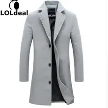 New men's woolen coat solid color Fashion long paragraph Slim lapel coat male Business suits men's casual jacket 4XL 5XL
