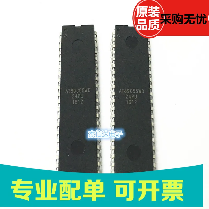 Бесплатная доставка 10 шт./лот AT89C55WD-24PU AT89C55WD 24PU DIP-40 | Электроника
