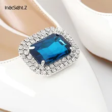 Ingesight. Z 2 шт Шарм, украшенные стразами обувь украшения Модные женские туфли анклет(браслет на ногу) с элегантной обуви клип Выходные туфли на выпускной бал свадебные ювелирные аксессуары