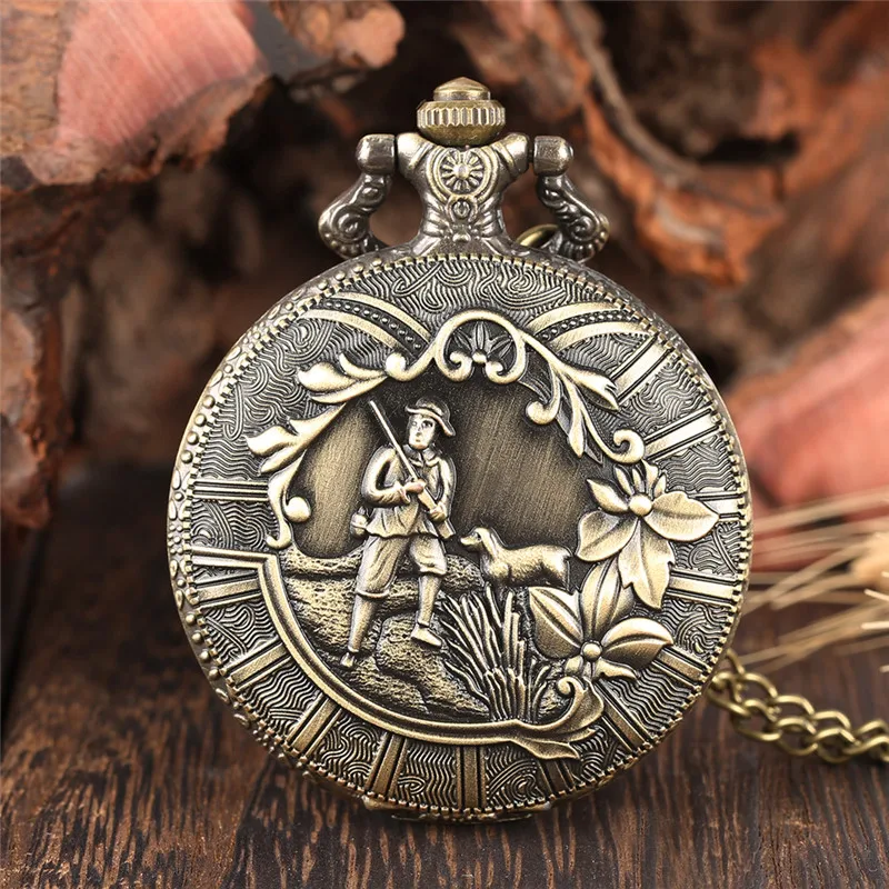 Fallout Quartz Sport Pocket Watch Antique Bronze Case Men Watch White ...