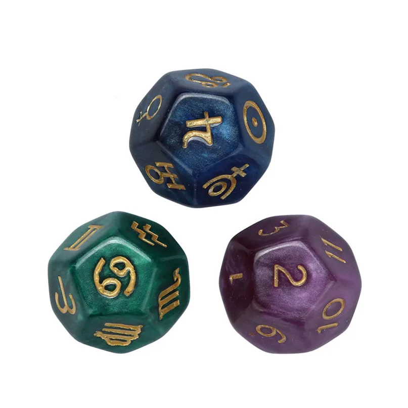 3 шт. onstellation кости для любителей игры TRPG Созвездие многогранные D4 D20 мульти