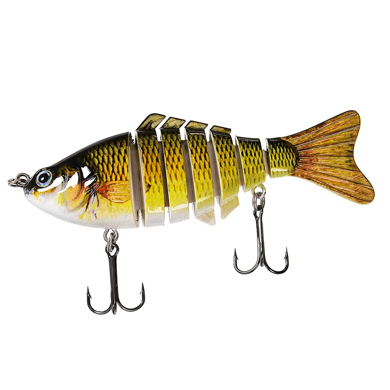 Isca de Pesca Equipamento de Pesca Isca de Pesca com 6 Seções Swimbait com 6 Gancho Superior 10 Cm-4 - 0.55 Oz-15.4g 5 pc 7 5 Swimbait Isca De Pesca com 6 #