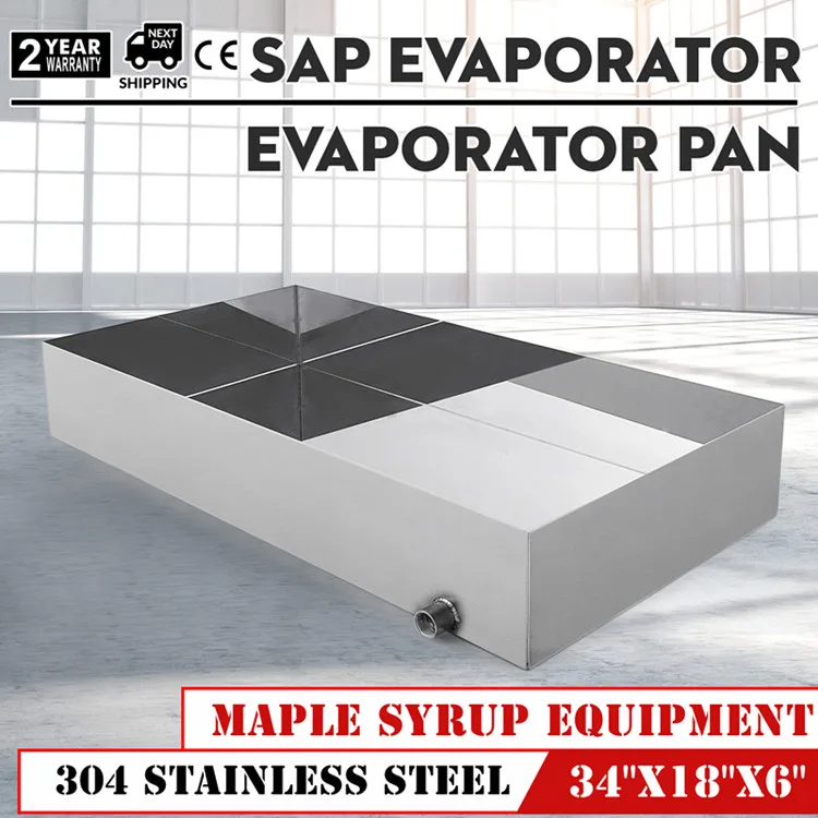 

Maple Syrup Boiling Pan 18x34x6 Stainless Steel Sap evaporator tig 18 ga