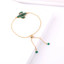 Милые женские браслеты Ins стиль кактус Кристальные браслеты для женщин модные ювелирные изделия подарок аксессуары