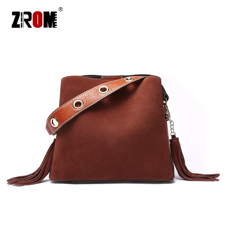 ZROM Брендовая женская сумка из натуральной кожи высокого качества для отдыха женская сумка через плечо однотонная ретро-стиль сумка с