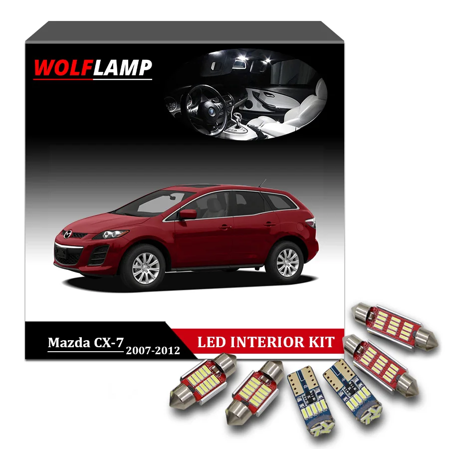 10pcs Led Interior Lights White For 2007 2012 Mazda Cx 7 Cx7