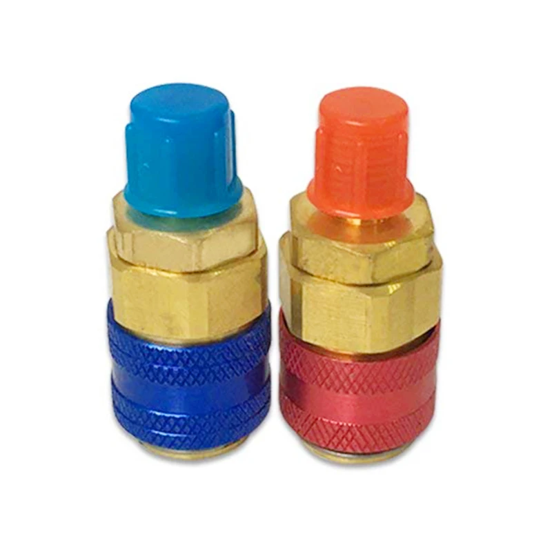 

1 Pair R134a Automotive Air Conditioning Quick Connector Coupler Low High Side Ac Compressor Adapter TB Sale