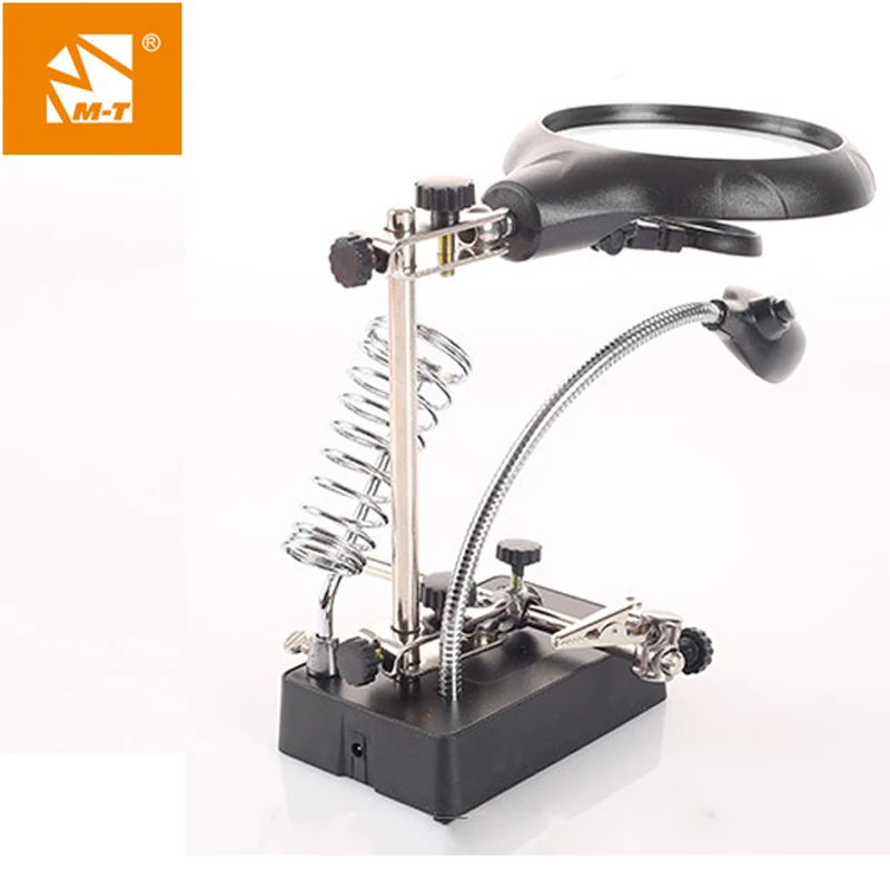 M-Triangle Welding Magnifying Glass with 5 LED Auxiliary Clip Magnifier 3.5X-12X Lens Soldering Repair Tool M-Triangle Welding Magnifying Glass with 5 LED Auxiliary Clip Magnifier 3.5X-12X Lens Soldering Repair Tool