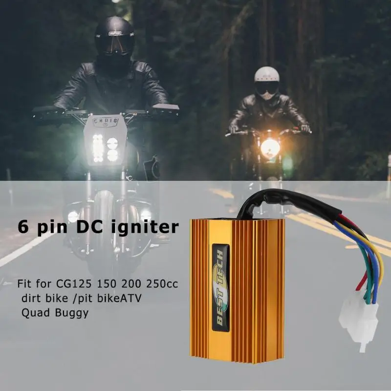 12V Высокая производительность 6Pin гоночный DC CDI Алюминий для CG125 150 200 250cc Dirt Pit Bike ATV Quad Багги 88x55x30 мм