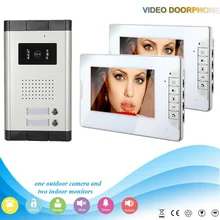 Chuangkesafe XSL-520 * 2-V70E 7 Pulgadas fashional pantalla video de la puerta teléfono con Cámara de visión nocturna Al Aire Libre