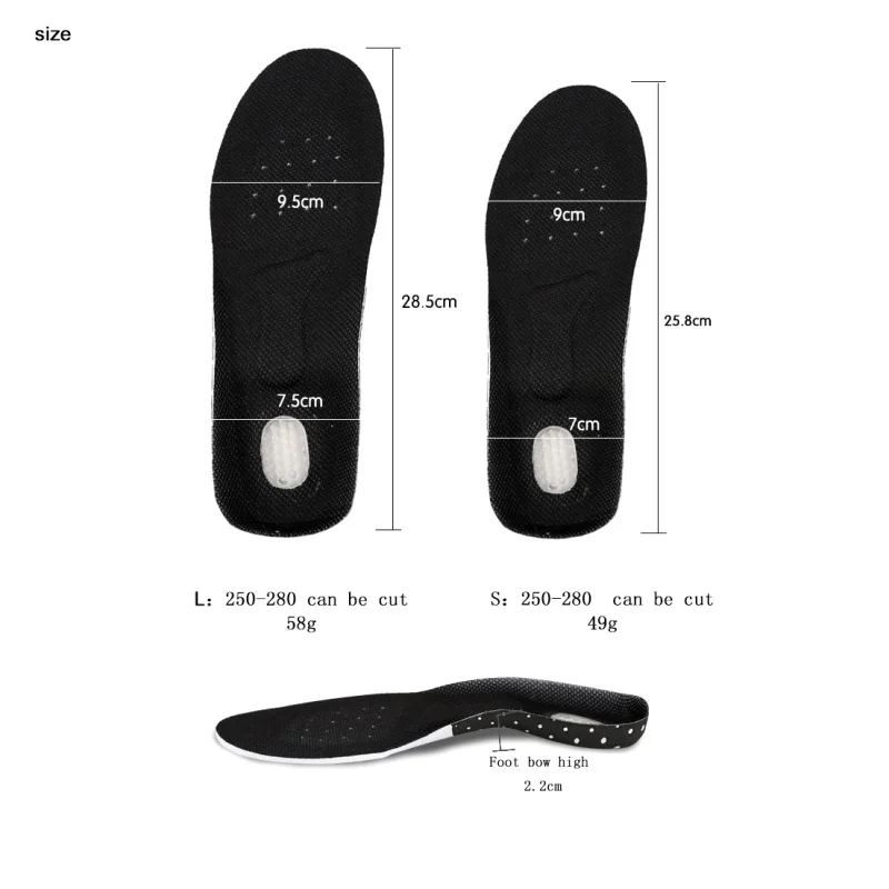 Unisex Outdoor Sports Pad Thickening Shock Absorption Basketball Football Shoes Pads Silicone Soft Insole